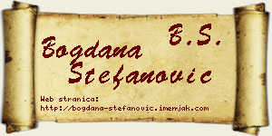 Bogdana Stefanović vizit kartica
